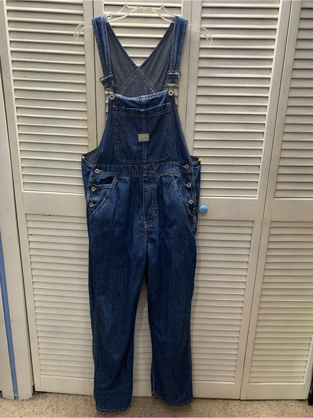 Old Navy Women’s Denim Bib Overalls Classic Straight Leg Size Small